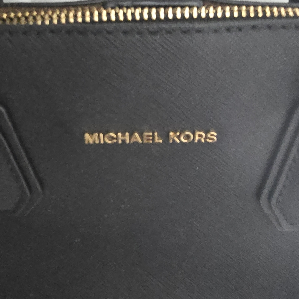 Michael Kors Black Satchel with Gold Details - Picture 3 of 7